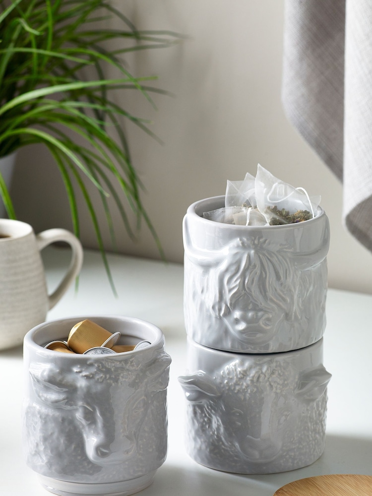 Grey Hamish Stacking Jars Set of 3 - Image 2 of 3