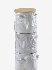 Grey Hamish Stacking Jars Set of 3 - Image 3 of 3