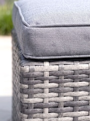 Charles Bentley Grey Pair of Garden Rattan Footstools - Image 5 of 6