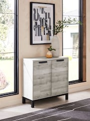 Grey Bronx Oak Effect Small Sideboard - Image 1 of 10