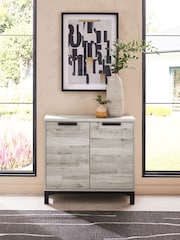 Grey Bronx Oak Effect Small Sideboard - Image 3 of 10