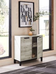 Grey Bronx Oak Effect Small Sideboard - Image 4 of 10