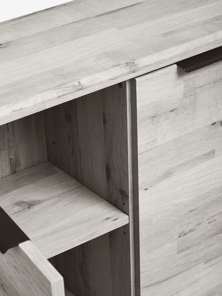 Grey Bronx Oak Effect Small Sideboard - Image 10 of 10