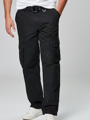 Black Belted Tech Cargo Trousers - Image 5 of 7