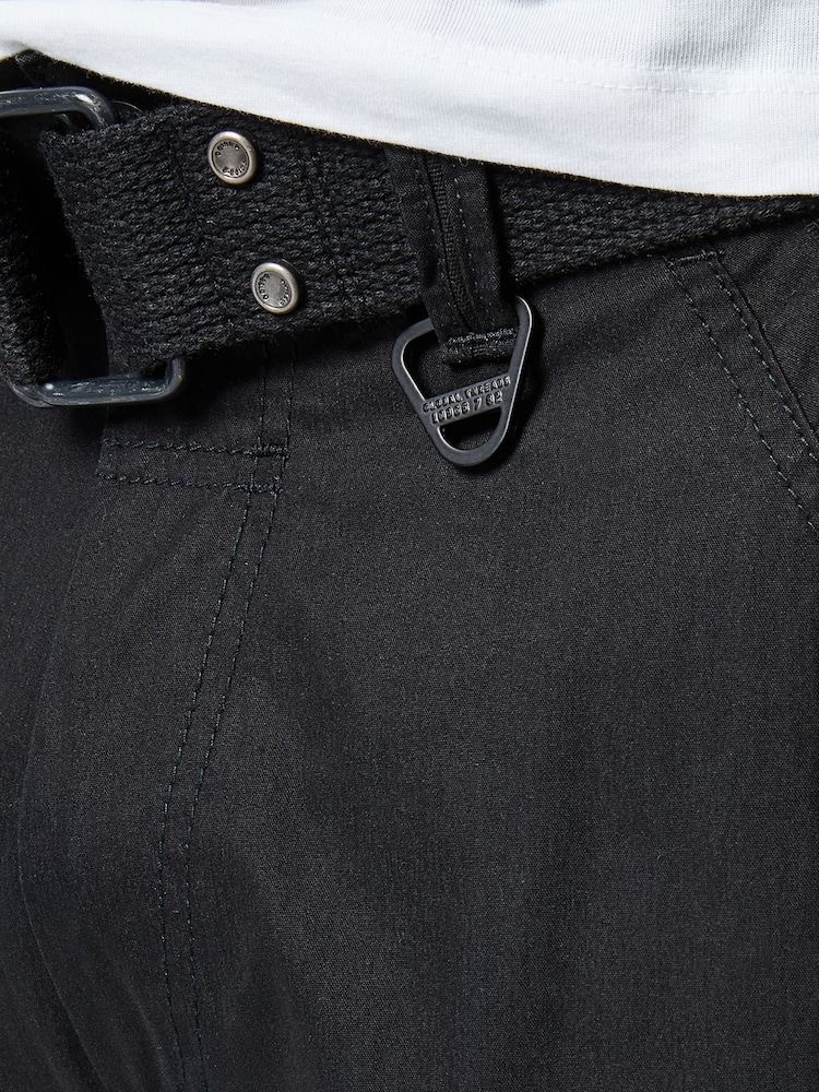 Black Belted Tech Cargo Trousers - Image 6 of 7