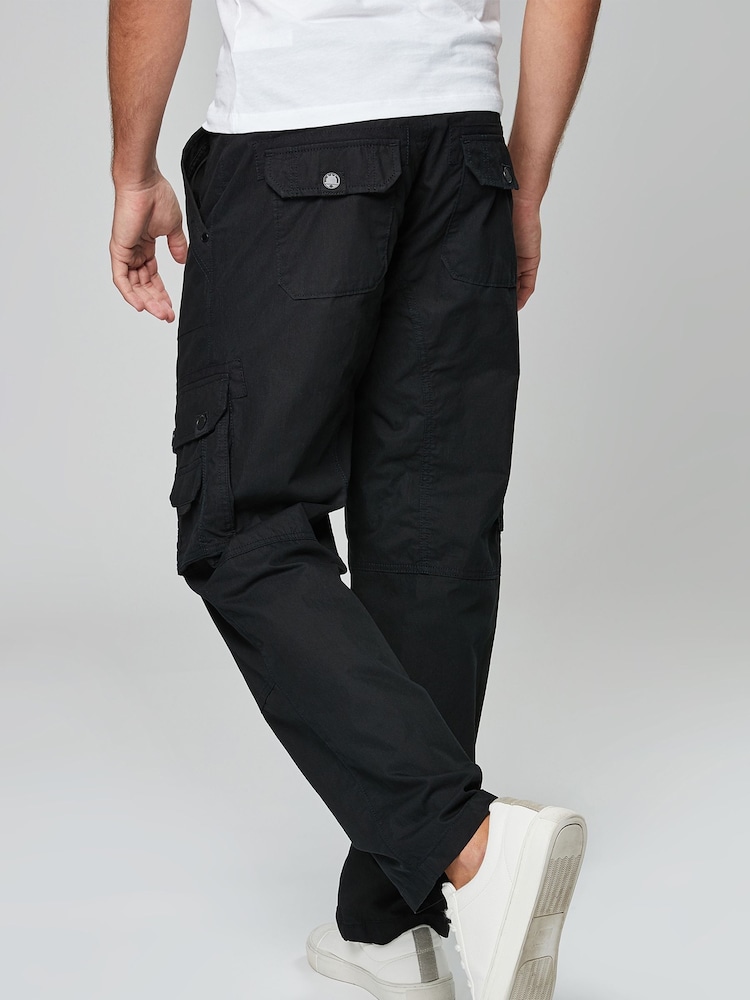 Black Belted Tech Cargo Trousers - Image 7 of 7