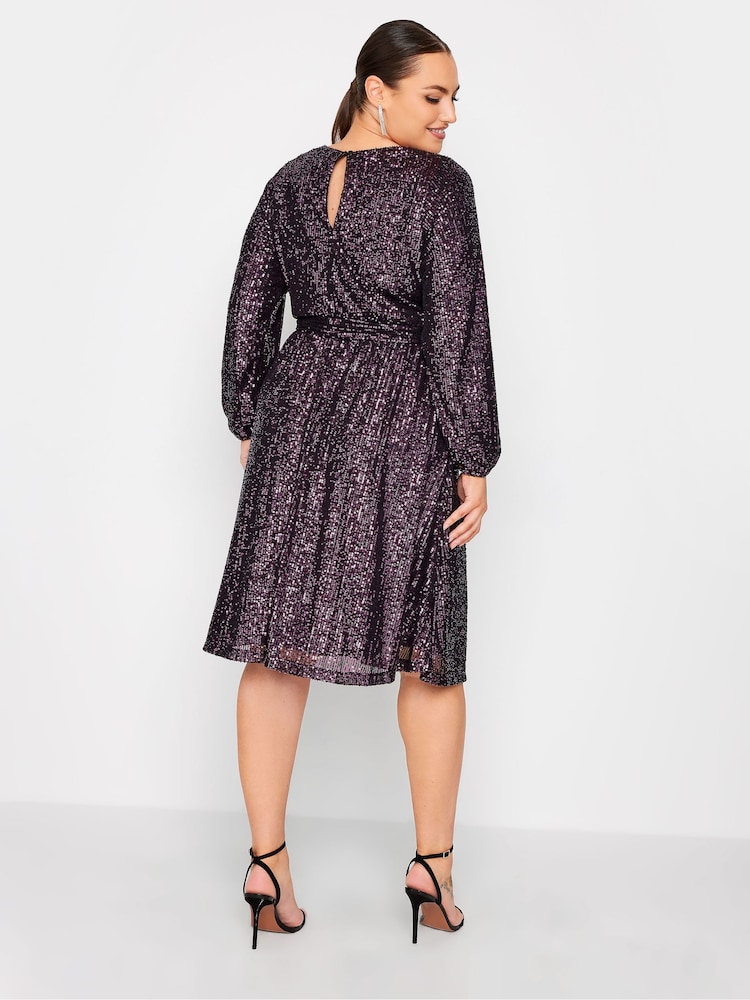 Violet - Robe patineuse Yours Curve London à sequins - Image 3 of 5