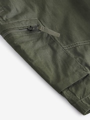 Khaki Green Lightweight Stretch Utility Cargo Shorts - Image 10 of 10