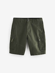 Khaki Green Lightweight Stretch Utility Cargo Shorts - Image 7 of 10