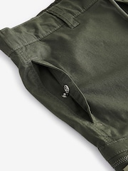 Khaki Green Lightweight Stretch Utility Cargo Shorts - Image 9 of 10