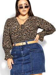City Chic Black Skylar Top - Image 1 of 3