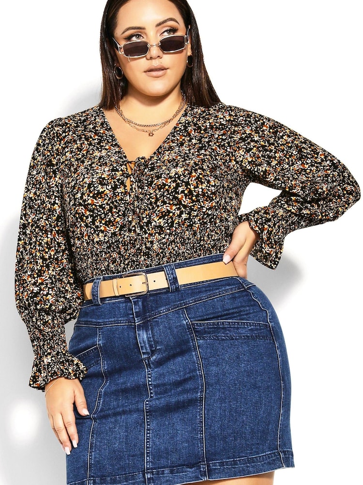 City Chic Black Skylar Top - Image 1 of 3