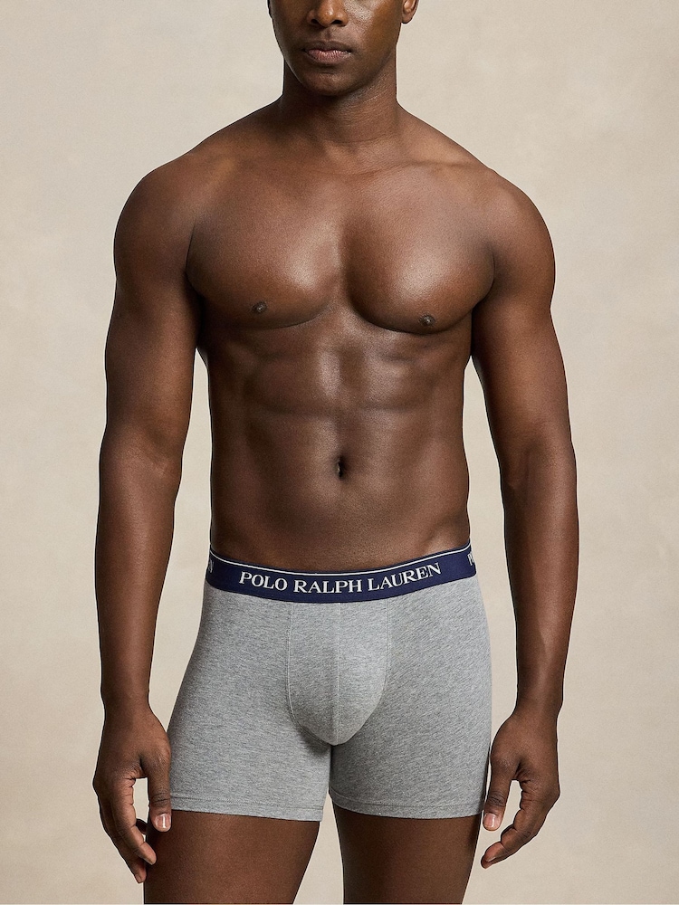 Polo Ralph Lauren Grey Boxer Briefs 3 Pack - Image 6 of 6 Polo Ralph Lauren Grey Boxer Briefs 3 Pack - Image 6 of 6