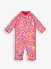 JoJo Maman Bébé Flamingo UPF 50 1-Piece Sun Protection Suit - Image 1 of 2