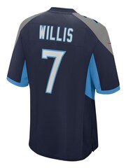 Nike Blue Tennessee Titans Home Game Jersey - Malik Willis - Image 3 of 3