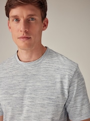 Blue Marl Textured T-Shirt - Image 1 of 7