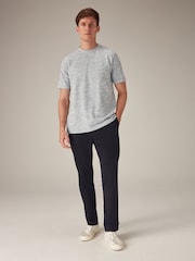 Blue Marl Textured T-Shirt - Image 2 of 7