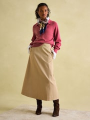 Joules Mia Raspberry Pink Pointelle Jumper with Open Collar - Image 3 of 5