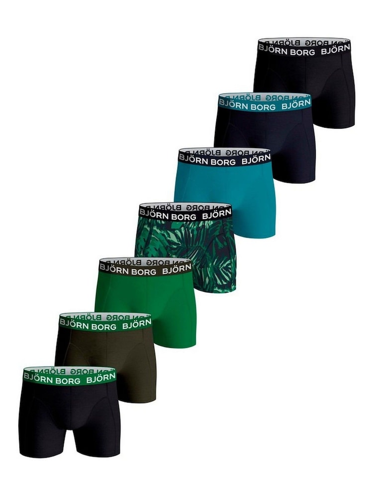 Bjorn Borg Cotton Stretch Black Boxer 7 Pack - Image 1 of 1