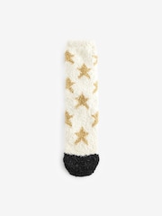 Bath & Body Works Black/Cream Bath & Body Works Fluffy Socks 2 Pack - Image 5 of 6