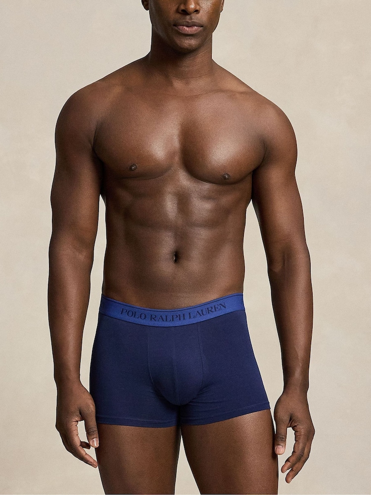 Polo Ralph Lauren Blue Classic Trunks 3 Pack - Image 2 of 6
