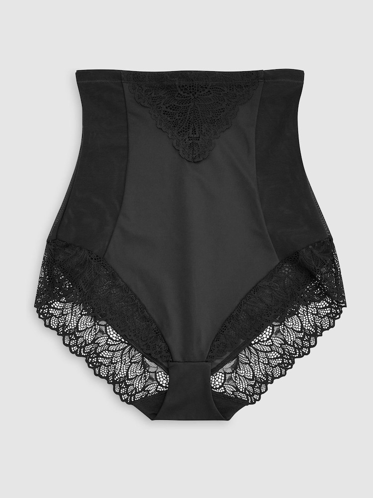 Black Super High Waist Briefs Firm Tummy Control Shaping Briefs - Image 1 of 1