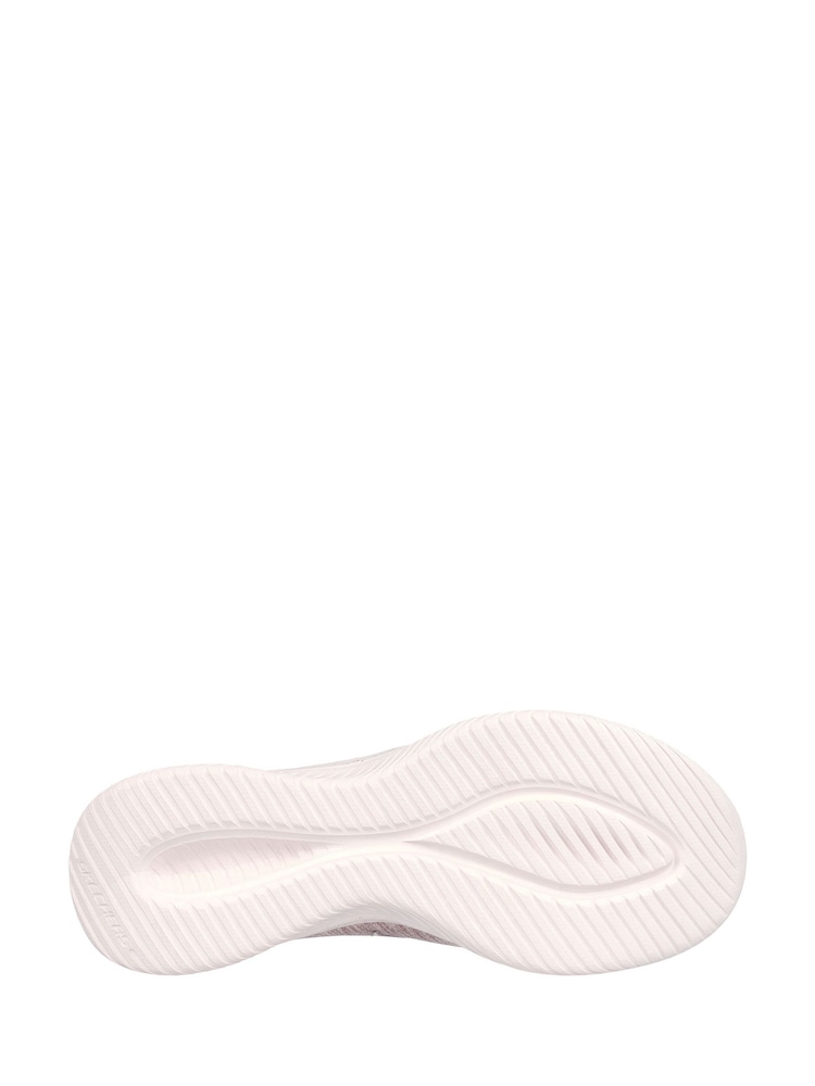 Skechers Pink Womens Ultra Flex 3.0 Right Away Slip In Stretch Fit Trainers - Image 5 of 5