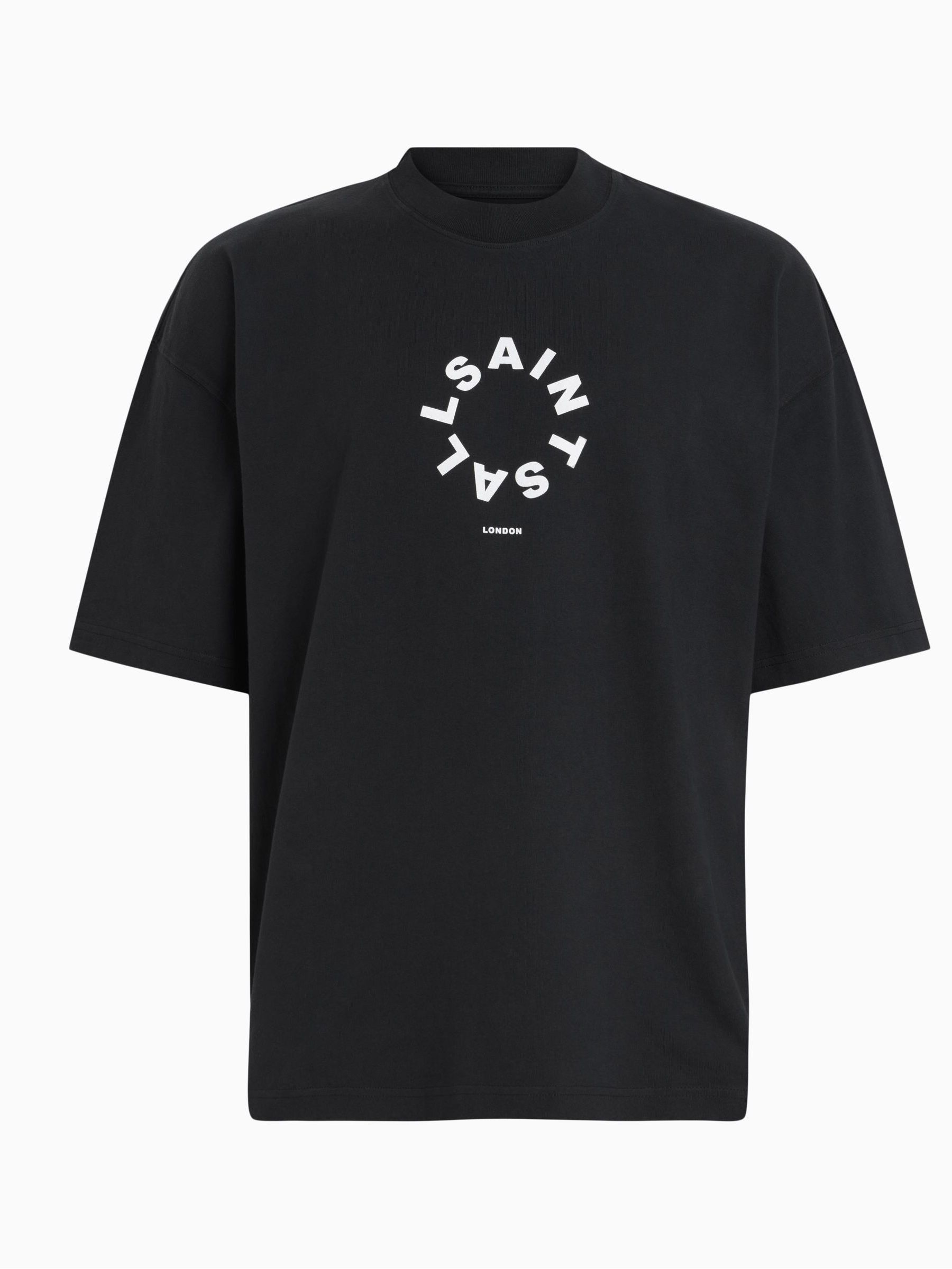 Buy AllSaints Black Tierra Short Sleeve Crew T-Shirt from