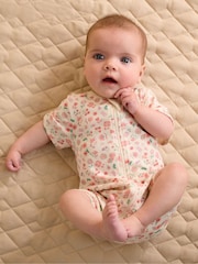 Purebaby Short Sleeve Zip Rompers 2 Pack - Εικόνα 1 από 6