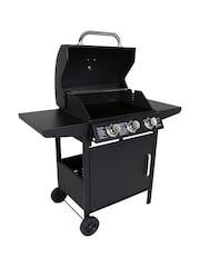 Charles Bentley Black Garden 3 Burner Gas BBQ - Image 4 of 6