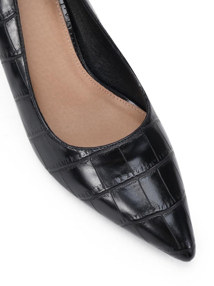 Novo Black Wide Fit Iona Mid Height Point Toe Court Shoes - Image 6 of 6 Novo Black Wide Fit Iona Mid Height Point Toe Court Shoes - Image 6 of 6