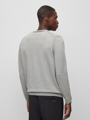 BOSS Grey Mix & Match Tracksuit Crew Neck Sweatshirt - Image 2 of 5