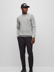 BOSS Grey Mix & Match Tracksuit Crew Neck Sweatshirt - Image 3 of 5
