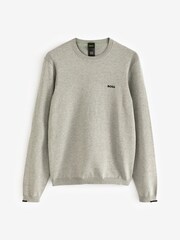 BOSS Grey Mix & Match Tracksuit Crew Neck Sweatshirt - Image 5 of 5
