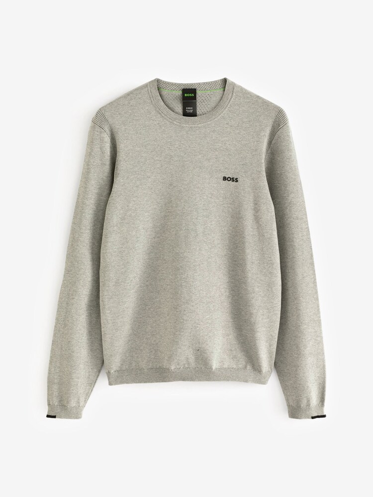 BOSS Grey Mix & Match Tracksuit Crew Neck Sweatshirt - Image 5 of 5
