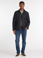 Barbour® Navy Powell Quilted Jacket - Image 4 of 12