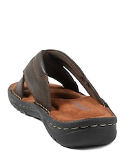 Pavers Brown Leather Mule Sandals - Image 3 of 5