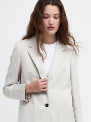 Barbour® Beige Celeste Linen Blend Tailored Blazer - Image 4 of 6