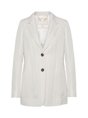 Barbour® Beige Celeste Linen Blend Tailored Blazer - Image 5 of 6