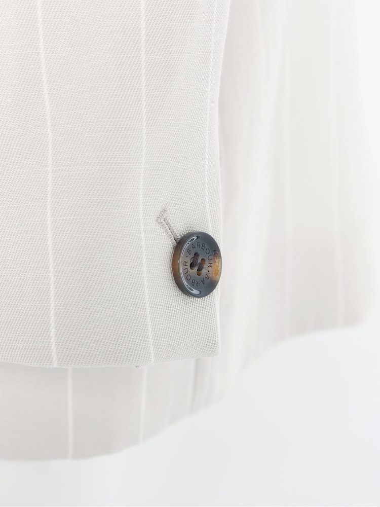 Barbour® Beige Celeste Linen Blend Tailored Blazer - Image 6 of 6