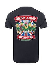 Dunkelblau - Weird Fish Dabs Army Artist T-Shirt mit Back-Print - Bild 6 von 6