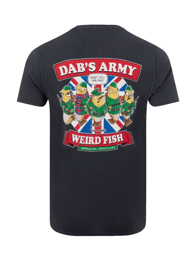 Dunkelblau - Weird Fish Dabs Army Artist T-Shirt mit Back-Print - Bild 6 von 6