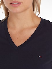 Blau - Tommy Hilfiger Heritage T-Shirt mit V-Ausschnitt - Bild 3 von 5