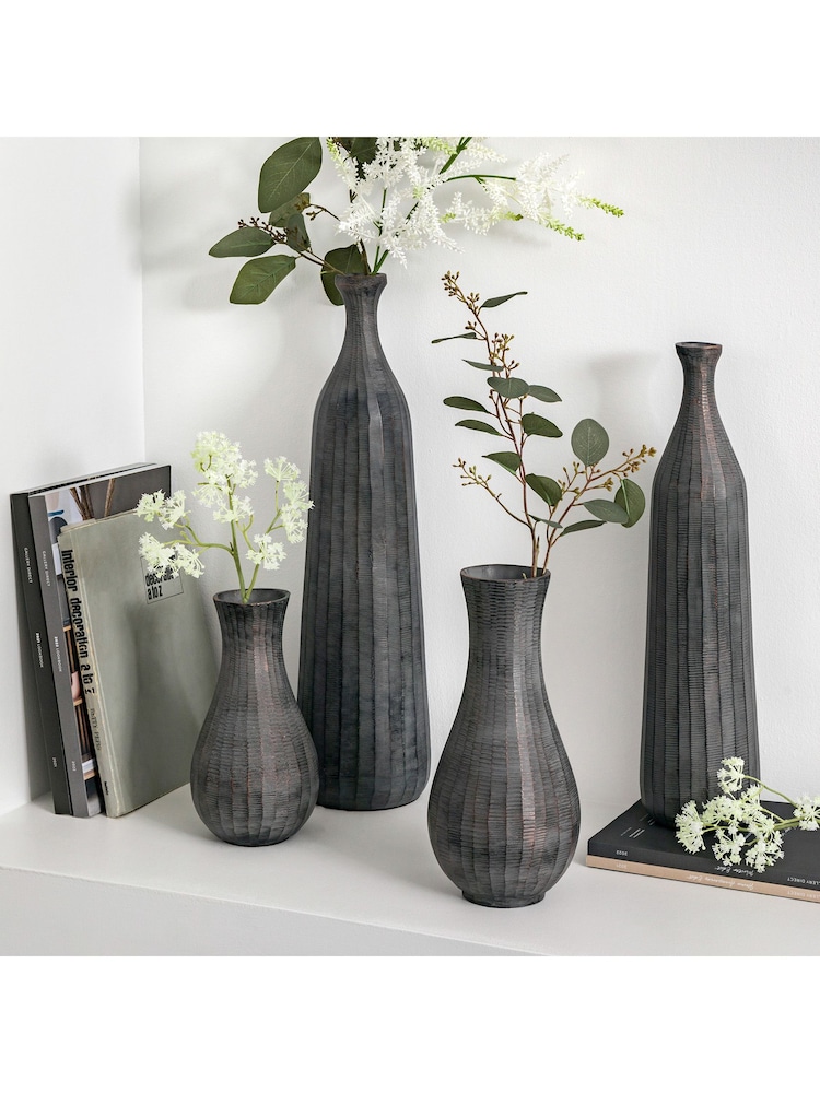 Gallery Home Grey Oakdale Fluted Small Vase - Image 1 of 3