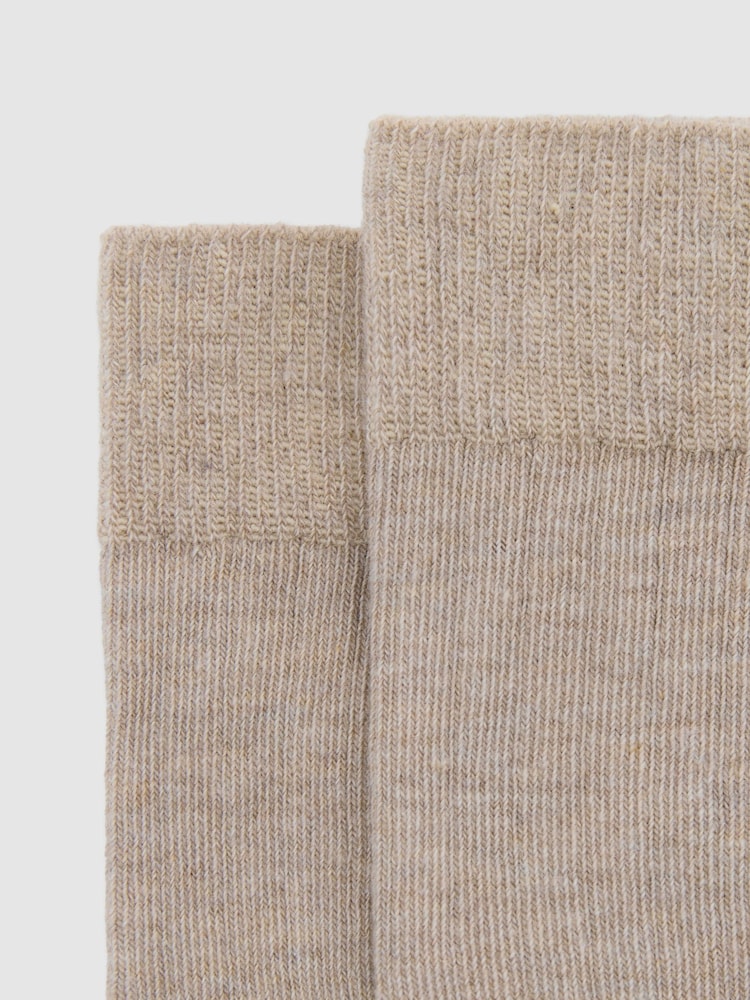 Taupe (Taupe) - Chaussettes Reiss Felicia côtelées en coton mélangé - Image 3 de 3