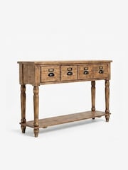 Rockett St George Natural Pine Apothecary Style Console Table - Image 4 of 5