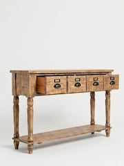 Rockett St George Natural Pine Apothecary Style Console Table - Image 5 of 5