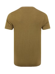 Weird Fish Mustard Brown Off Grid Front Print Graphic T-Shirt - Image 6 of 6
