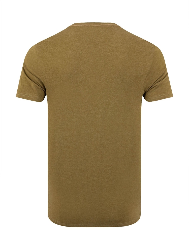 Weird Fish Mustard Brown Off Grid Front Print Graphic T-Shirt - Image 6 of 6 Weird Fish Mustard Brown Off Grid Front Print Graphic T-Shirt - Image 6 of 6