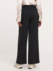 JD Williams Black Adjustable Waist Wide Leg Trousers - Image 2 of 3